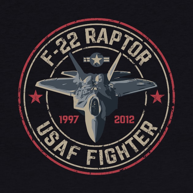 F22 Raptor USAF Fighter Jet by SilverfireDesign